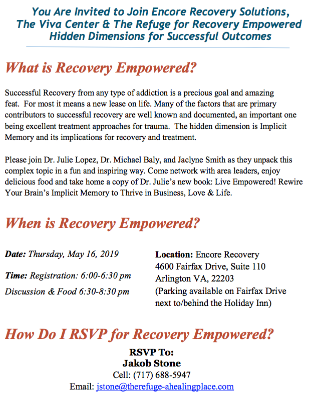 Recovery Empowered! Hidden Dimensions for Successful Outcomes
