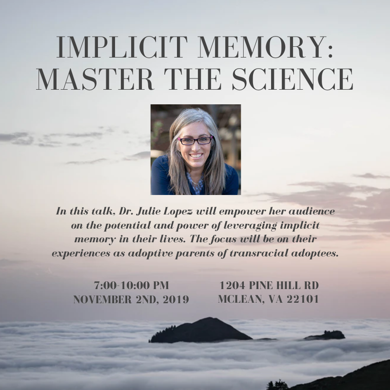 Event poster for implicit memory: master the science