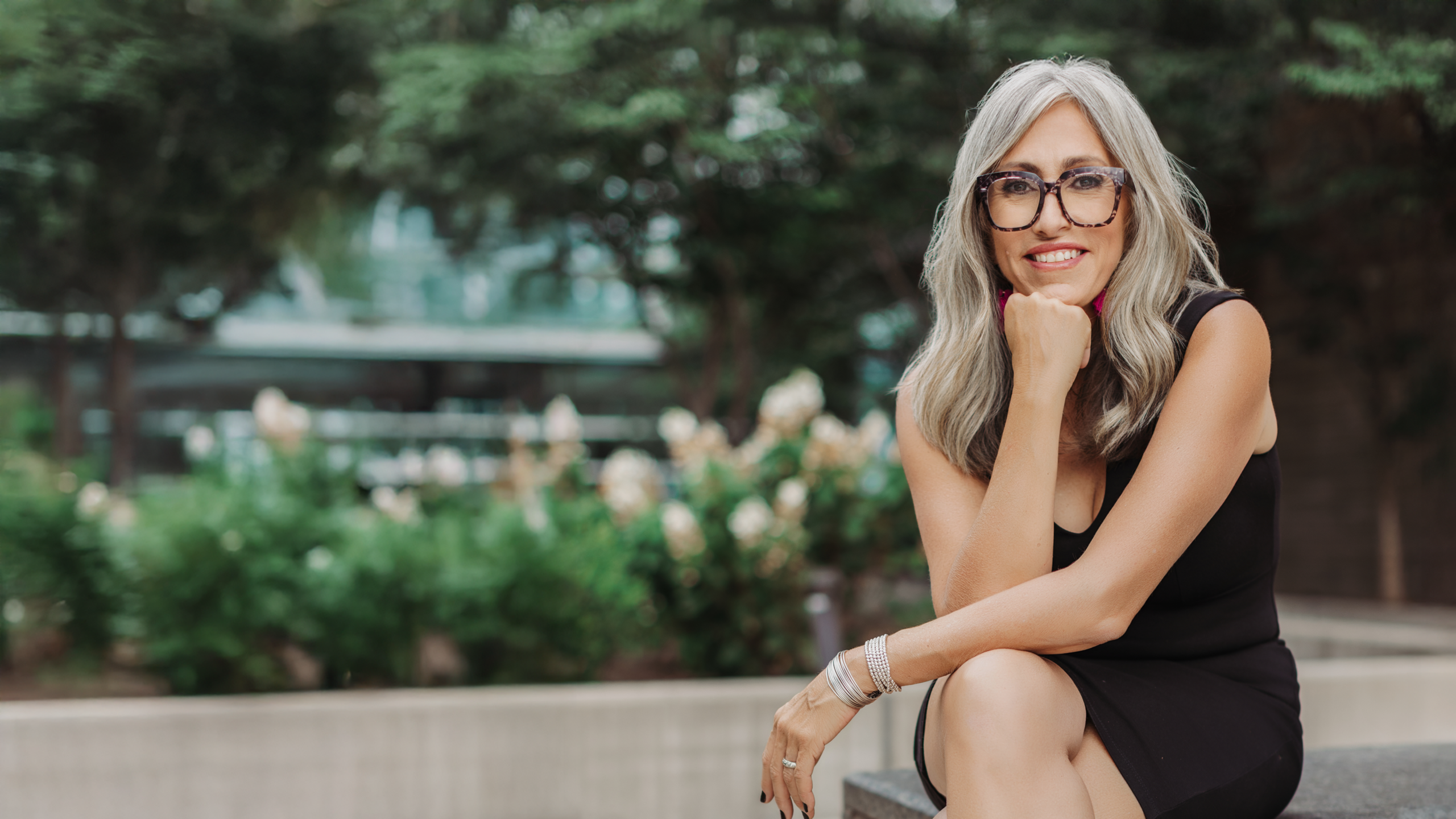 Dr.Julie Lopez sitting outdoors